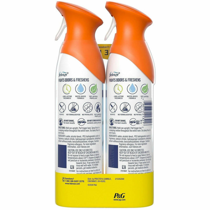 Image of Febreze 21321 Air Mist Air Freshener Spray, Spray, 8.1 fl oz (0.3 quart), Hawaiian Aloha, Odor Neutralizer, Long Lasting, 2 / Pack