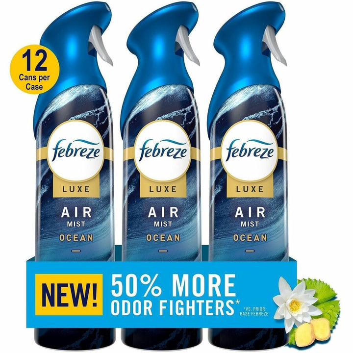 Image of Febreze 20554 Air Mist Air Freshener Spray, Spray, 8.1 fl oz (0.3 quart), Warm Ocean Breeze, Odor Neutralizer, Long Lasting, 4 / Carton