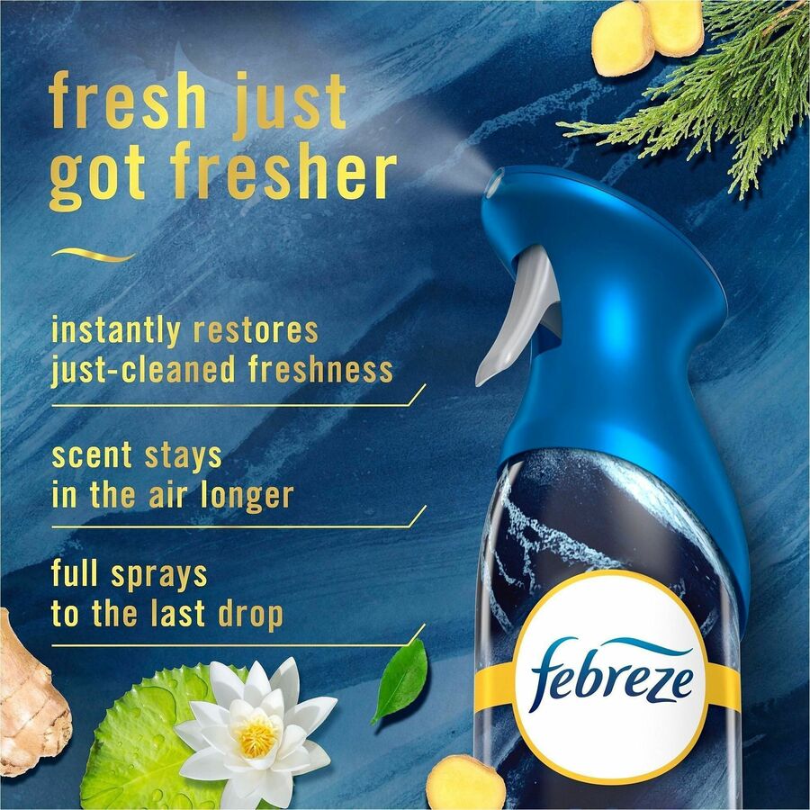 Image of Febreze 20554 Air Mist Air Freshener Spray, Spray, 8.1 fl oz (0.3 quart), Warm Ocean Breeze, Odor Neutralizer, Long Lasting, 4 / Carton