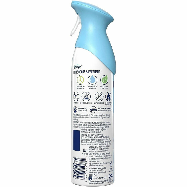 Image of Febreze 19938CT Air Mist Air Freshener Spray, Spray, 8.1 fl oz (0.3 quart), Linen & Sky, Odor Neutralizer, Long Lasting, 6 / Carton