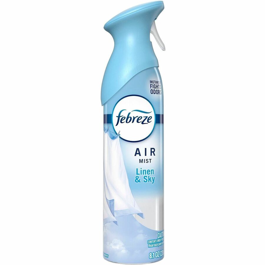Image of Febreze 19938CT Air Mist Air Freshener Spray, Spray, 8.1 fl oz (0.3 quart), Linen & Sky, Odor Neutralizer, Long Lasting, 6 / Carton