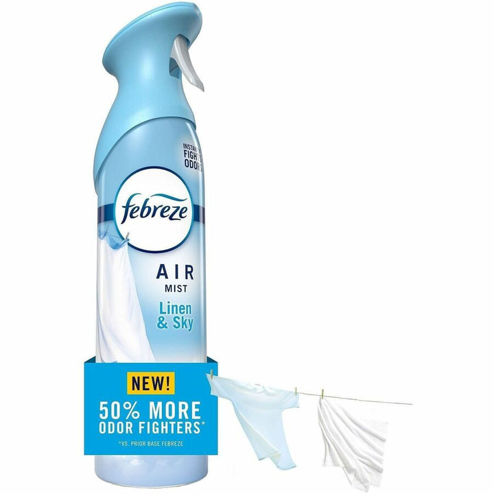 Image of Febreze 19938CT Air Mist Air Freshener Spray, Spray, 8.1 fl oz (0.3 quart), Linen & Sky, Odor Neutralizer, Long Lasting, 6 / Carton