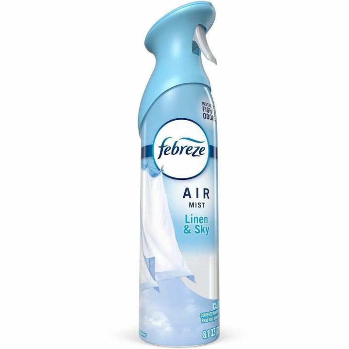 Image of Febreze 19938CT Air Mist Air Freshener Spray, Spray, 8.1 fl oz (0.3 quart), Linen & Sky, Odor Neutralizer, Long Lasting, 6 / Carton