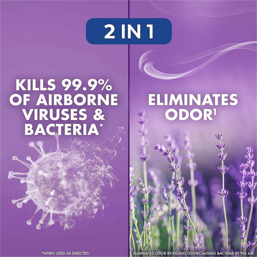 Image of Lysol 56348 Air Sanitizer, Spray, 10 fl oz (0.3 quart), Lavender Sky, Odor Neutralizer, 6 / Carton