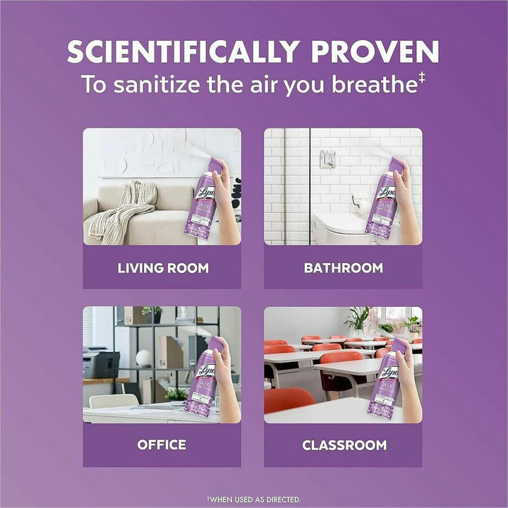 Image of Lysol 56348 Air Sanitizer, Spray, 10 fl oz (0.3 quart), Lavender Sky, Odor Neutralizer, 6 / Carton