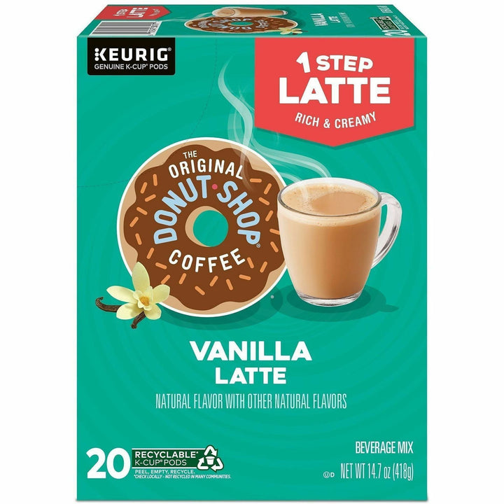 Image of Diedrich 8177CT TODS 1-Step Latte K-Cups, Dark, K-Cup, Pod, Latte, Colombian, Vanilla, 20 Coffee/Box, 4 / Carton