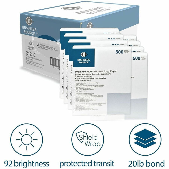 Image of Business Source 21208 Shield Wrap Premium Multi-purpose Copy Paper