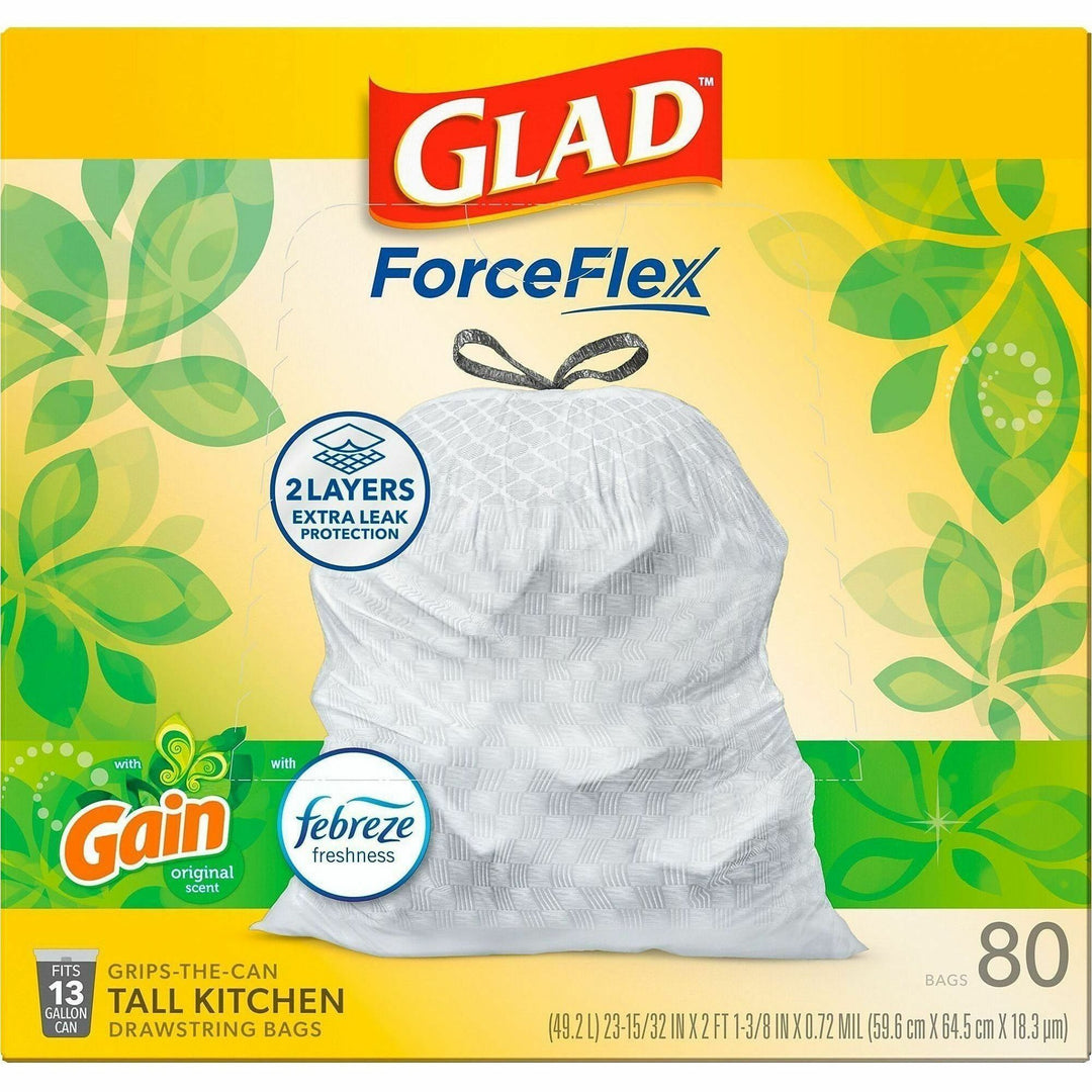 Image of Glad ForceFlex 78750 Drawstring Tall Kitchen Bags