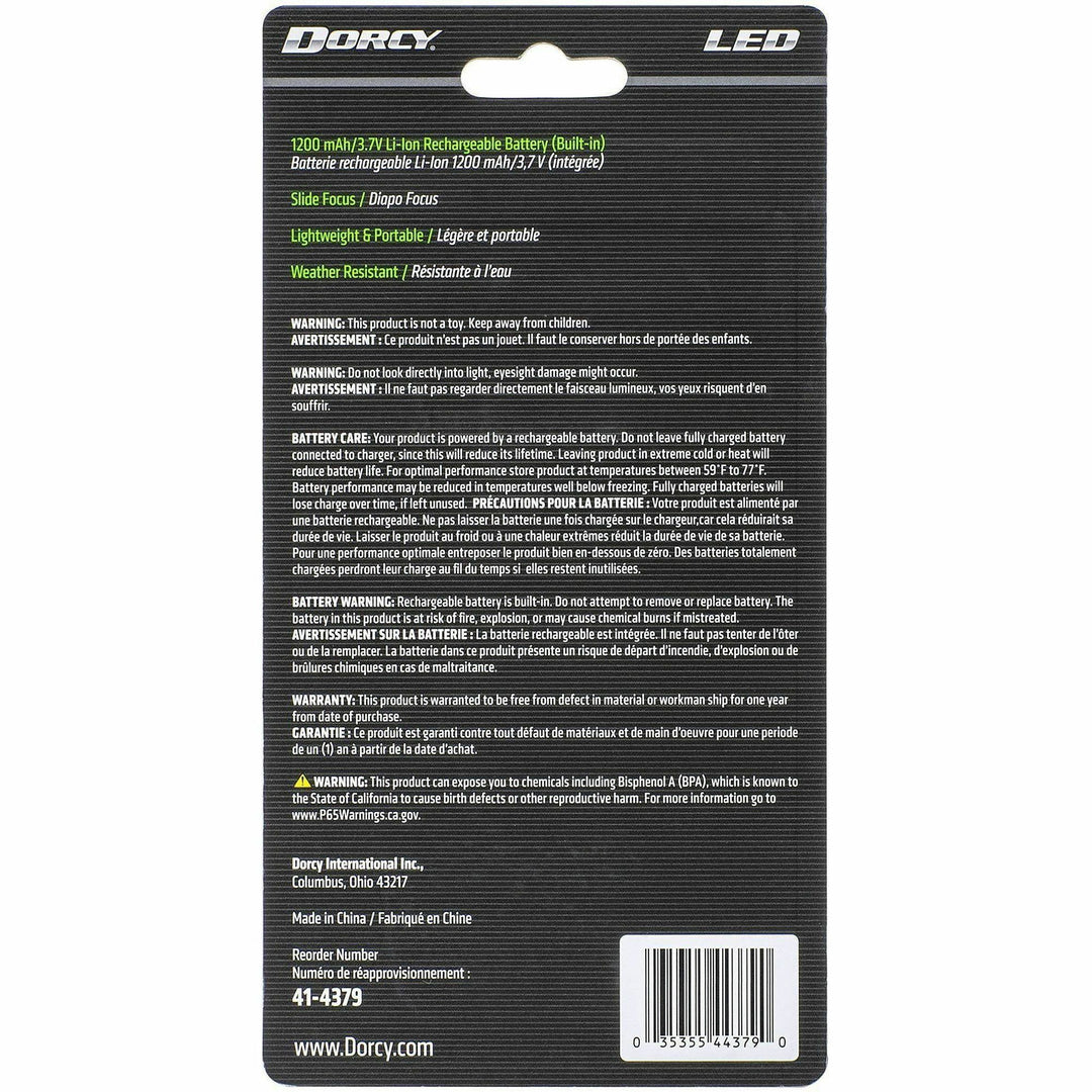 Image of Dorcy 41-4379 300 Lumen Ultra HD USB Flashlight