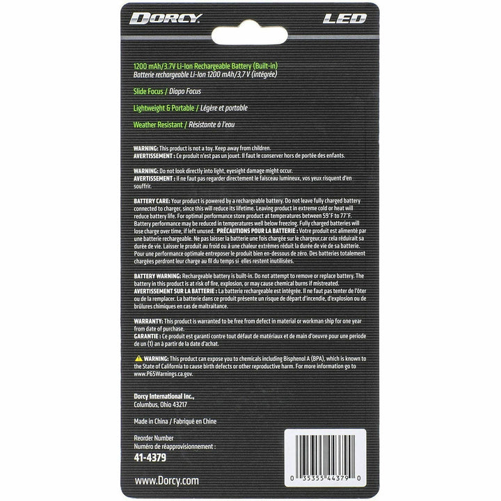 Image of Dorcy 41-4379 300 Lumen Ultra HD USB Flashlight