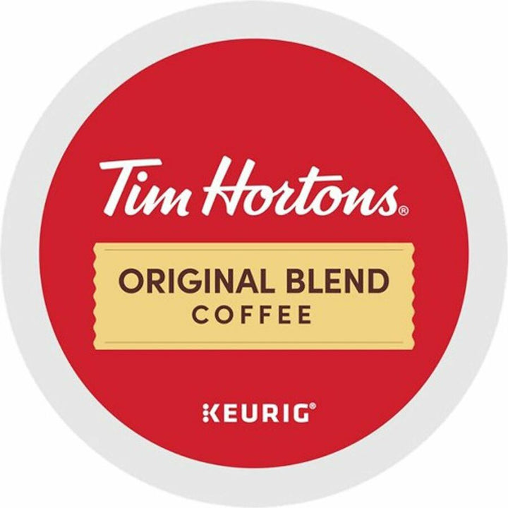 Image of Tim Hortons 1281CT Original Blend K-Cups, Medium, K-Cup, Pod, Original Blend, Kosher, 24 Coffee/Box, 4 / Carton