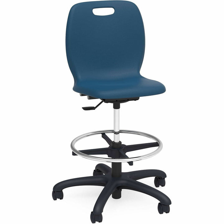 Image of Lorell 83094NY League Adjustable Height Mobile Lab Stool