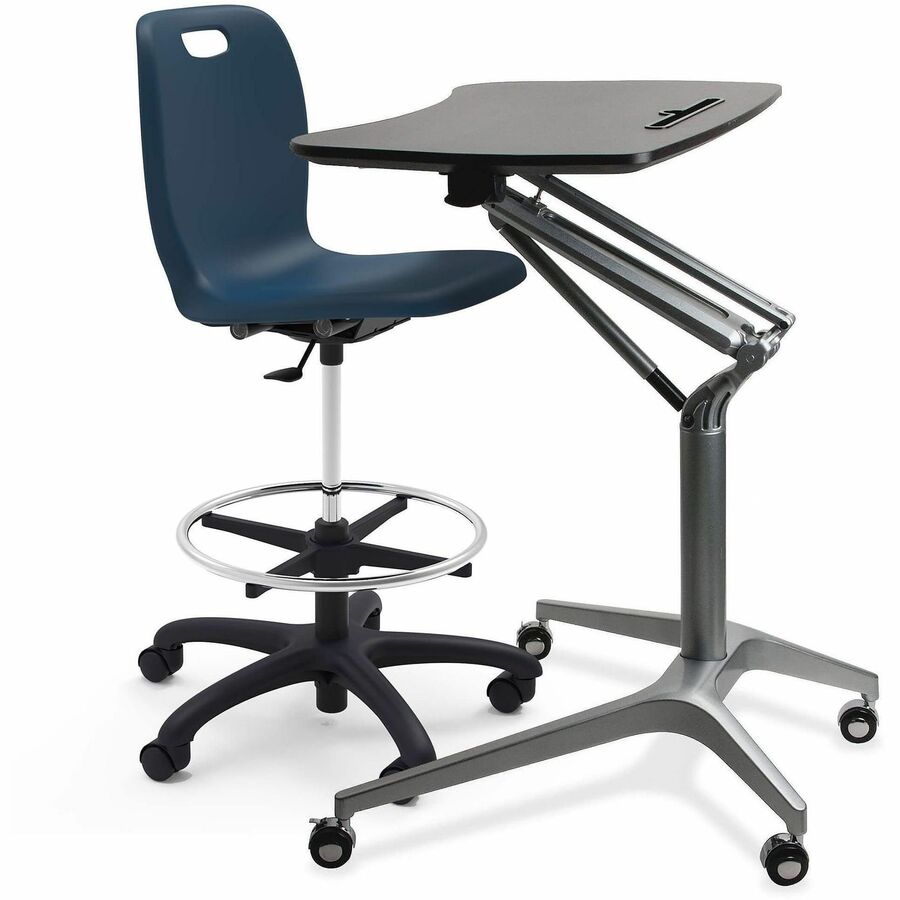 Image of Lorell 83094NY League Adjustable Height Mobile Lab Stool