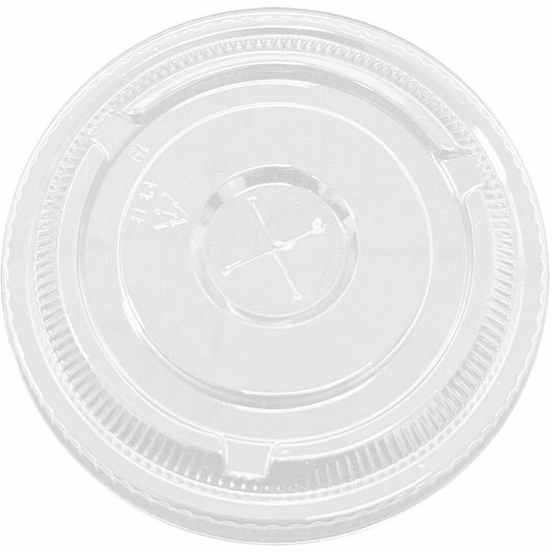 Image of Genuine Joe 58234 Lids for Plastic Cold Cups, Polyethylene Terephthalate (PET), Clear, 1000 Lids/Box, 1 Carton