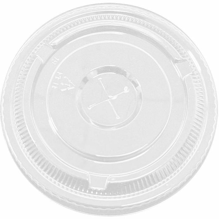 Image of Genuine Joe 58234 Lids for Plastic Cold Cups, Polyethylene Terephthalate (PET), Clear, 1000 Lids/Box, 1 Carton