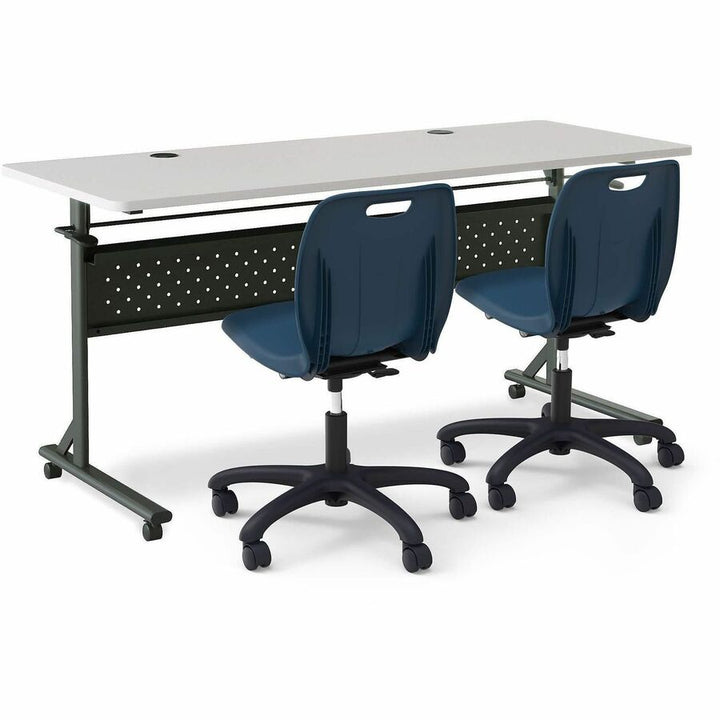 Image of Lorell 83093NY League Adjustable Height Mobile Classroom Chair
