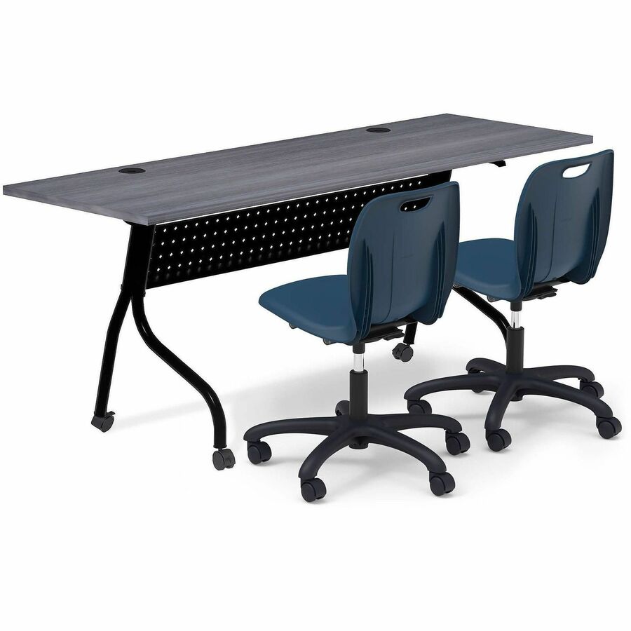 Image of Lorell 83093NY League Adjustable Height Mobile Classroom Chair