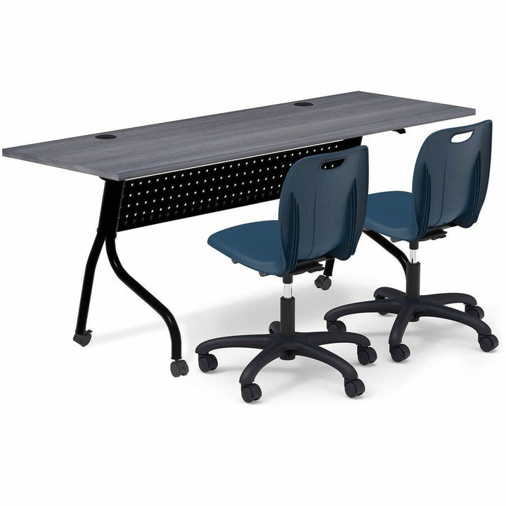 Image of Lorell 83093NY League Adjustable Height Mobile Classroom Chair