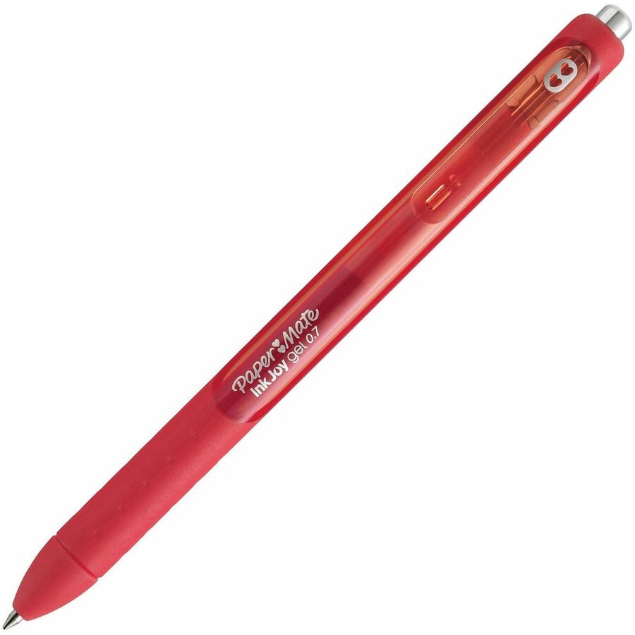 Image of Paper Mate 1953047A InkJoy Gel Pen, 0.7 mm Pen Point, Retractable, Red Ink, Gel-based, Writing, Home, Office, School, 12 / Dozen