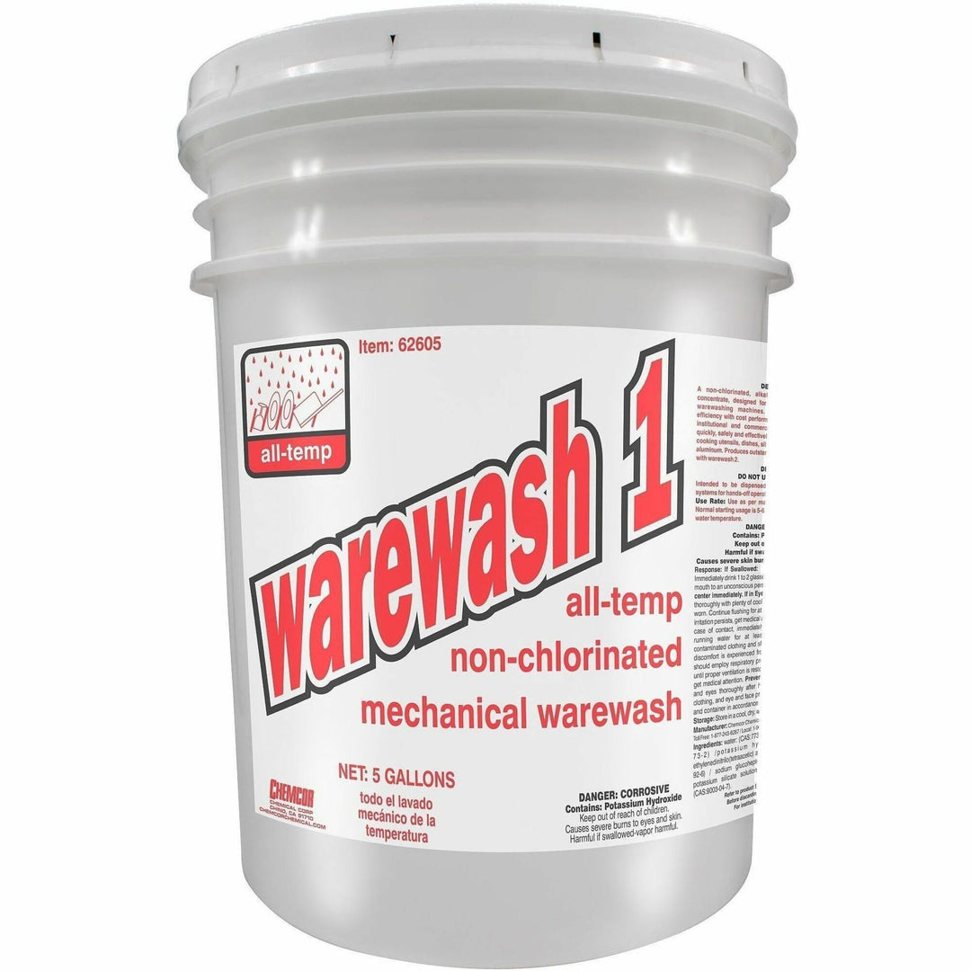 Image of Genuine Joe 01308 Institutional Ware Wash, For Institutional, Dish, Dishwasher, 640 fl oz (20 quart), Red, 1 Carton