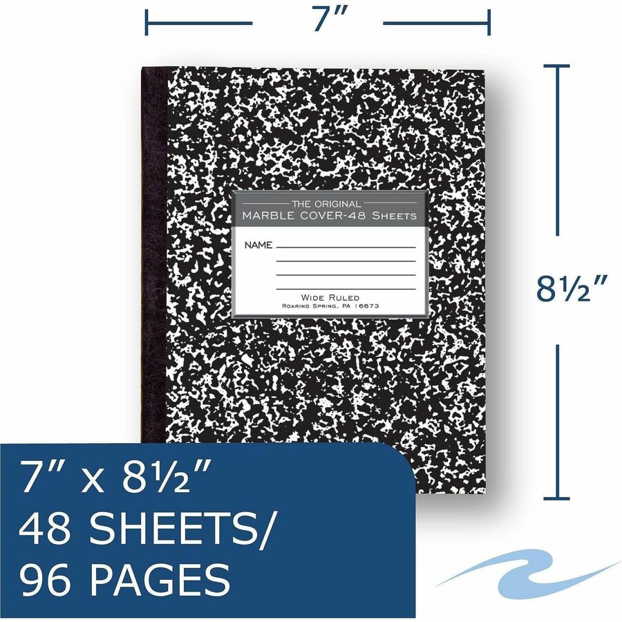 Image of Roaring Spring 77333CT Tape Bound Composition Notebooks