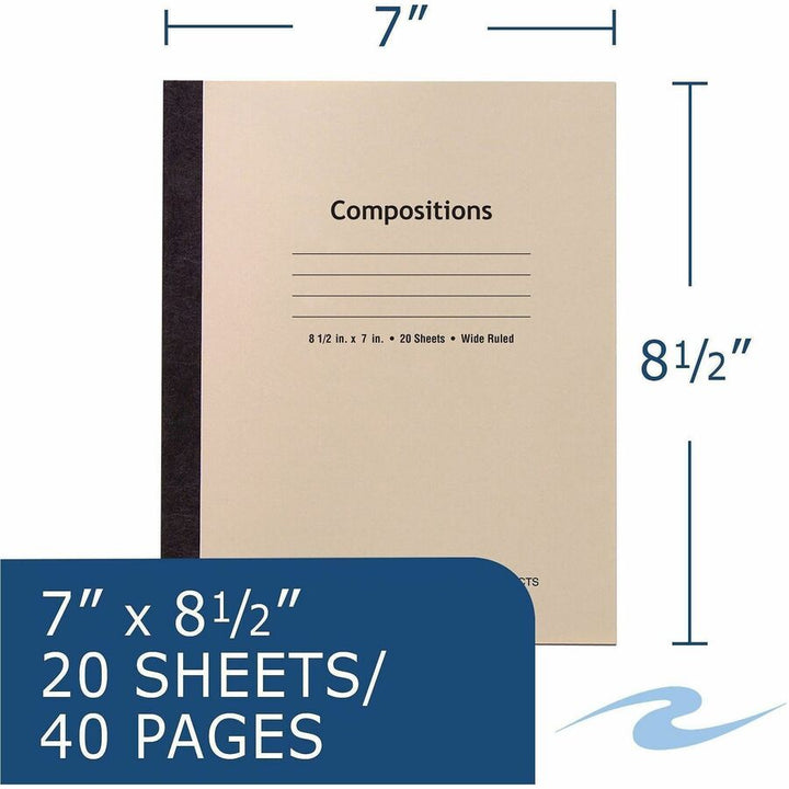 Image of Roaring Spring 77340CT Wide Ruled 20-sheet Compositn Book