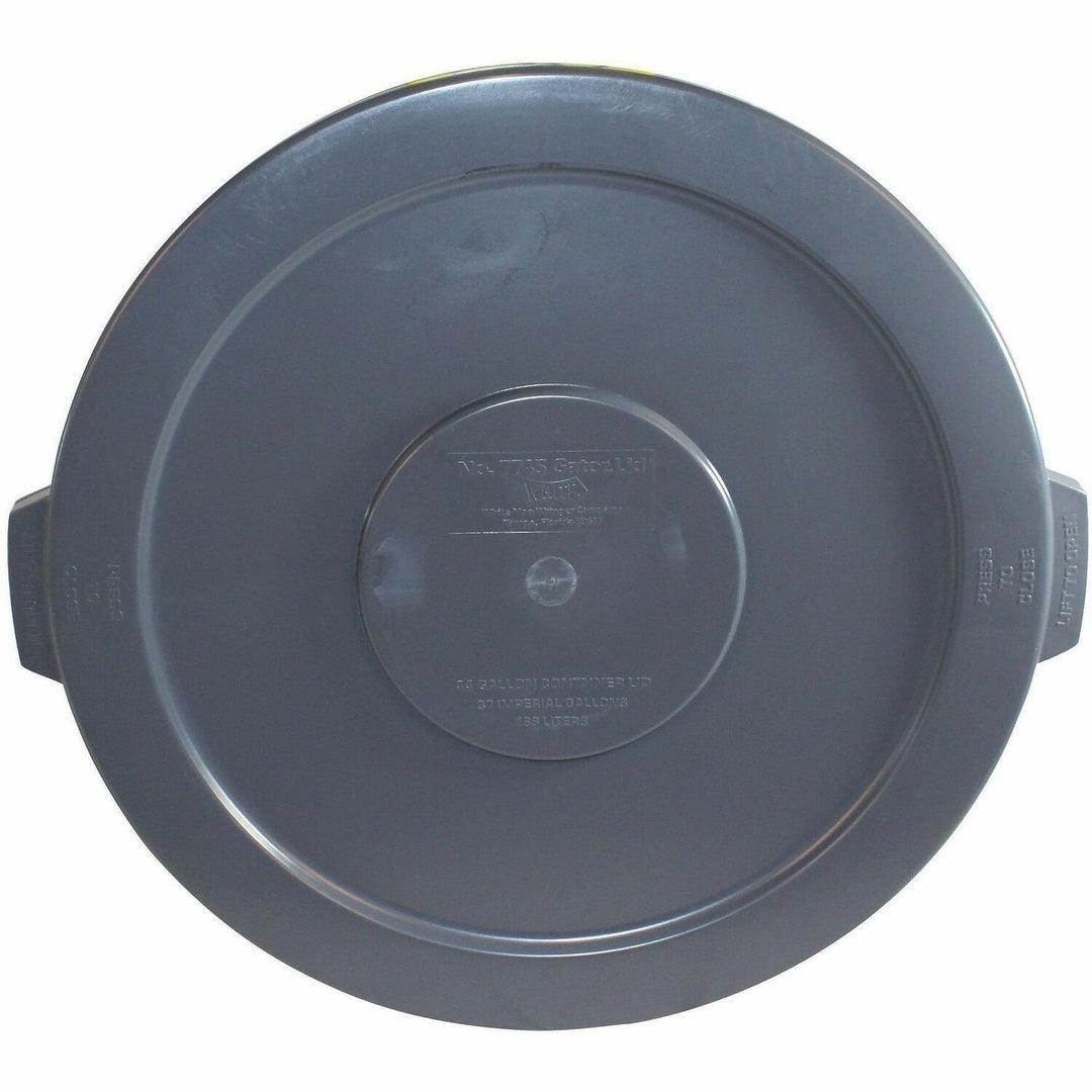 Image of Genuine Joe 01280 Gator Trash Container Lid, Gray, 1 Carton