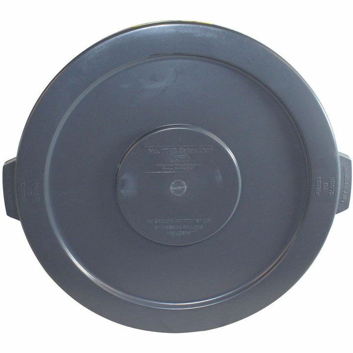 Image of Genuine Joe 01280 Gator Trash Container Lid, Gray, 1 Carton
