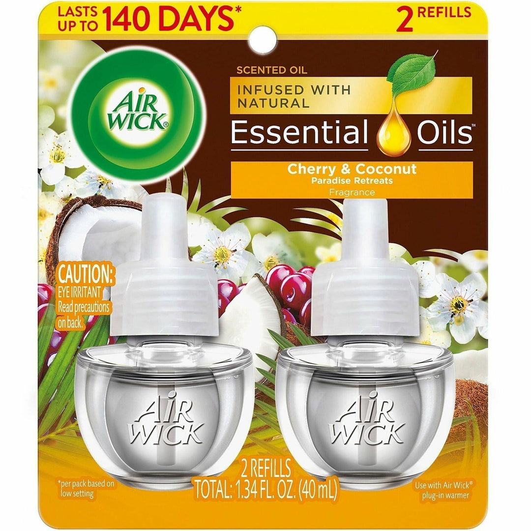 Image of Air Wick 01333 Scent Oil Warmer Refill, Oil, 0.7 fl oz (0 quart), Paradise Retreat, 140 Day, 2 / Pack