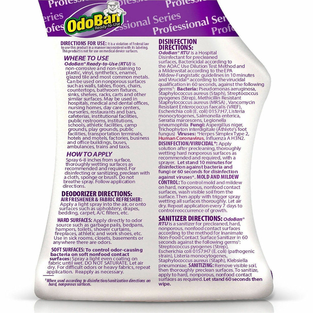 Image of OdoBan 910162QCCT Lavender Deodorizer Disinfectant Spray