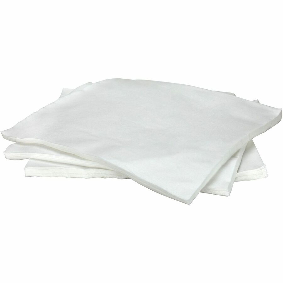 Image of Genuine Joe 01309 Disposable Linen-Like Napkins, White, 1 Carton