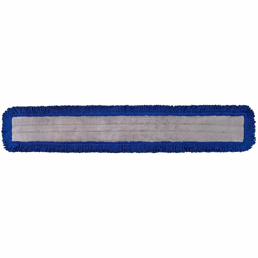 Image of Genuine Joe 01287 Fringed Dust Mops, Looped Ends, Machine Washable, Reusable, Launderable, Blue, 1 Carton