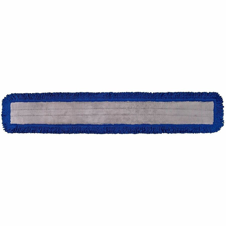 Image of Genuine Joe 01287 Fringed Dust Mops, Looped Ends, Machine Washable, Reusable, Launderable, Blue, 1 Carton