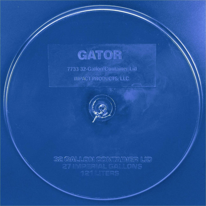 Image of Genuine Joe 01278 Gator Trash Container Lid, Blue, 1 Carton