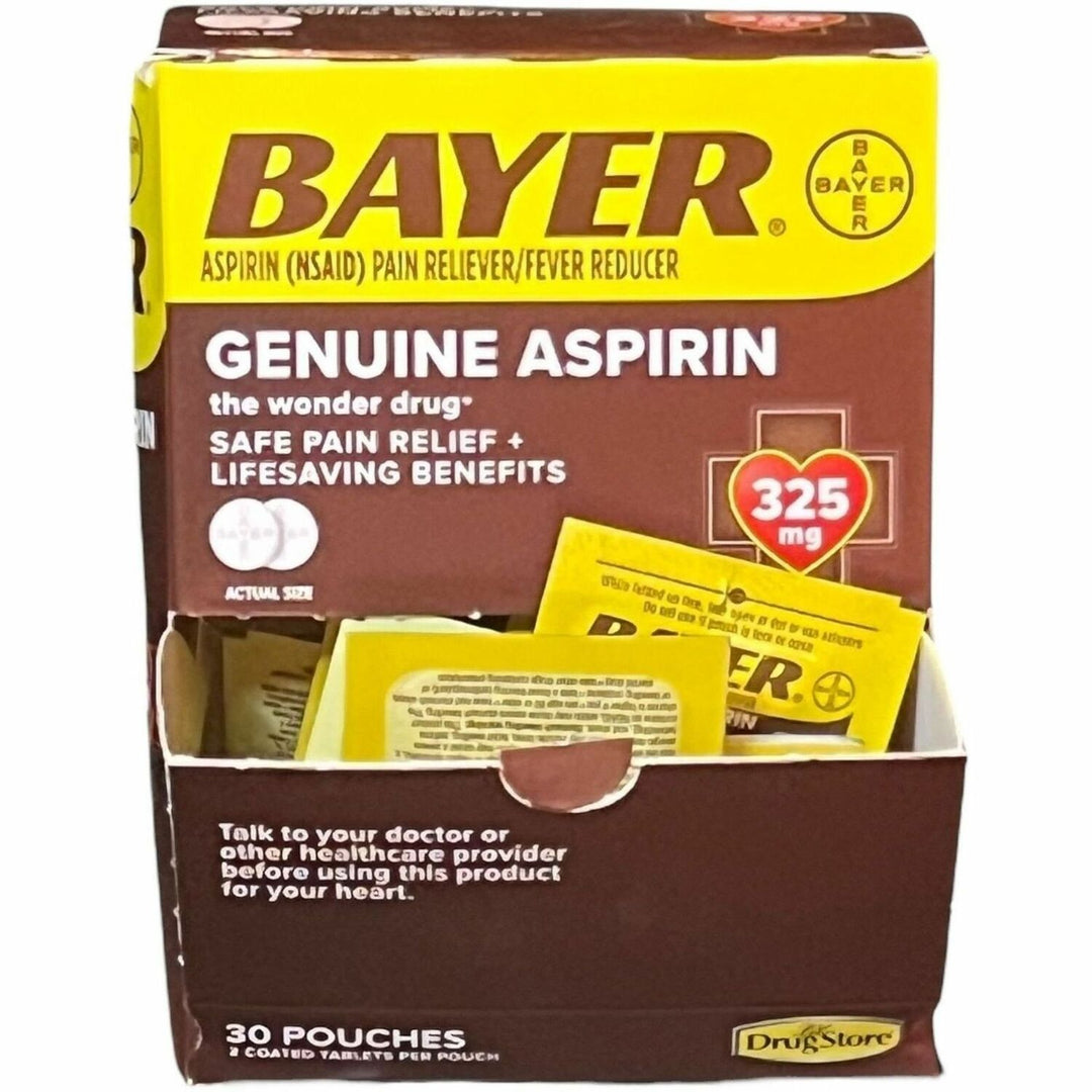 Image of Lil' Drug Store 64268 Bayer Genuine Aspirin, For Pain, Headache, Backache, Muscular Pain, Toothache, Arthritis, Menstrual Cramp, 30 / Box