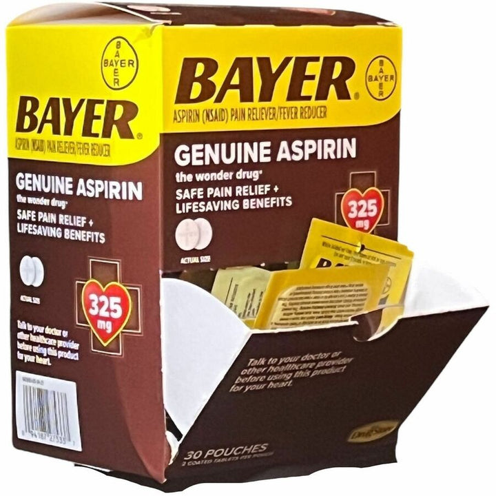 Image of Lil' Drug Store 64268 Bayer Genuine Aspirin, For Pain, Headache, Backache, Muscular Pain, Toothache, Arthritis, Menstrual Cramp, 30 / Box