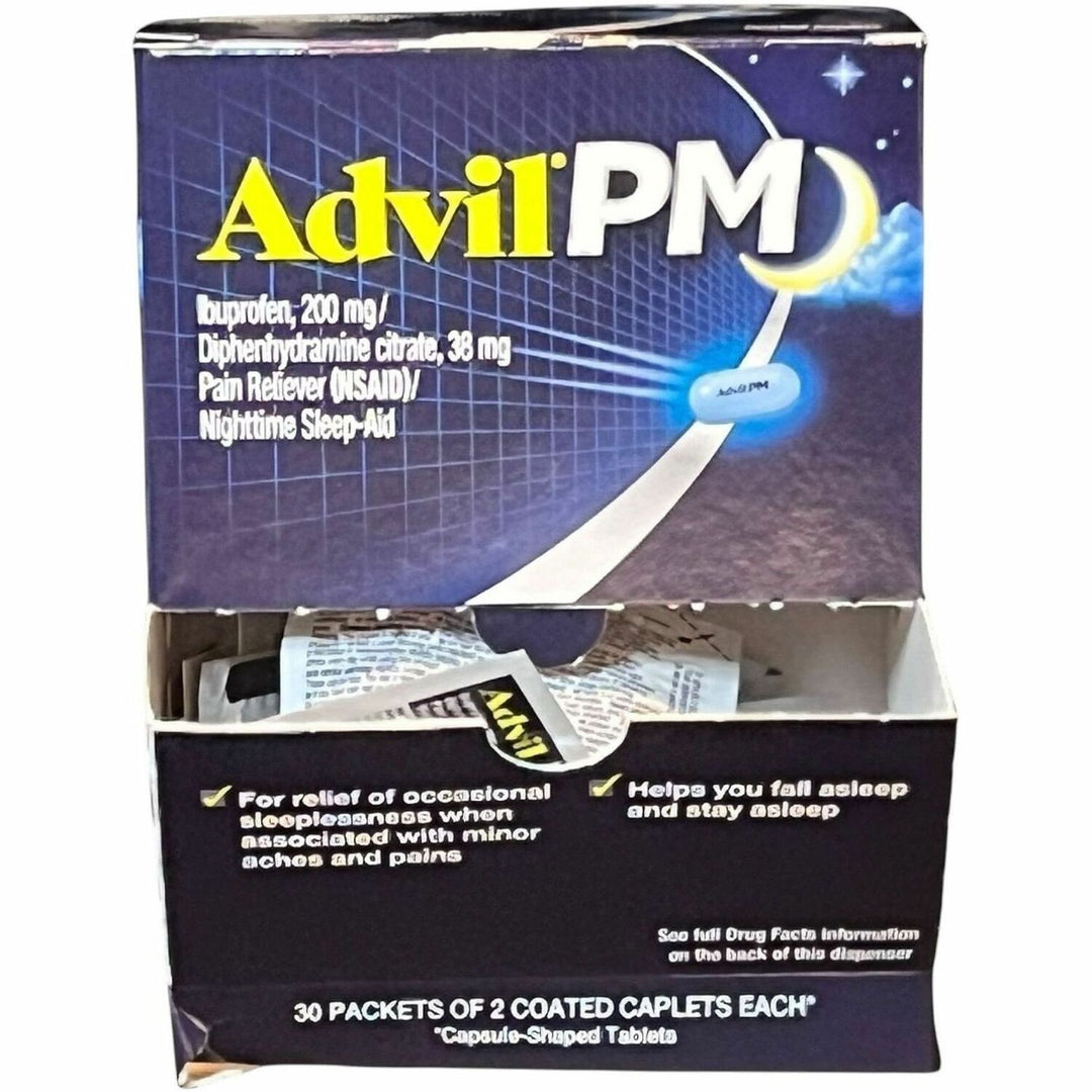 Image of Lil' Drug Store 64338 Advil PM, For Body Ache, Pain, 30 / Box