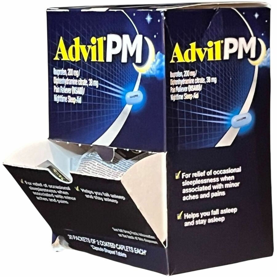 Image of Lil' Drug Store 64338 Advil PM, For Body Ache, Pain, 30 / Box