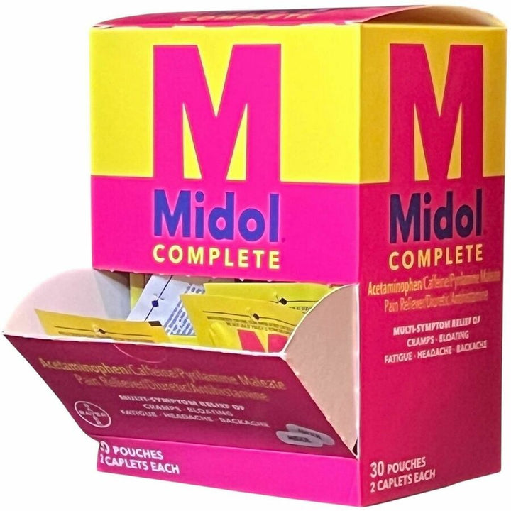 Image of Lil' Drug Store 64458 Midol Menstrual Symptom Relief, For Menstrual Cramp, Bloating, Headache, Backache, 30 / Box