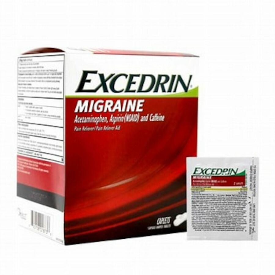 Image of Lil' Drug Store 64498 Excedrin Migraine Pain Relief, For Nausea, Pain, Migraine, 30 / Box