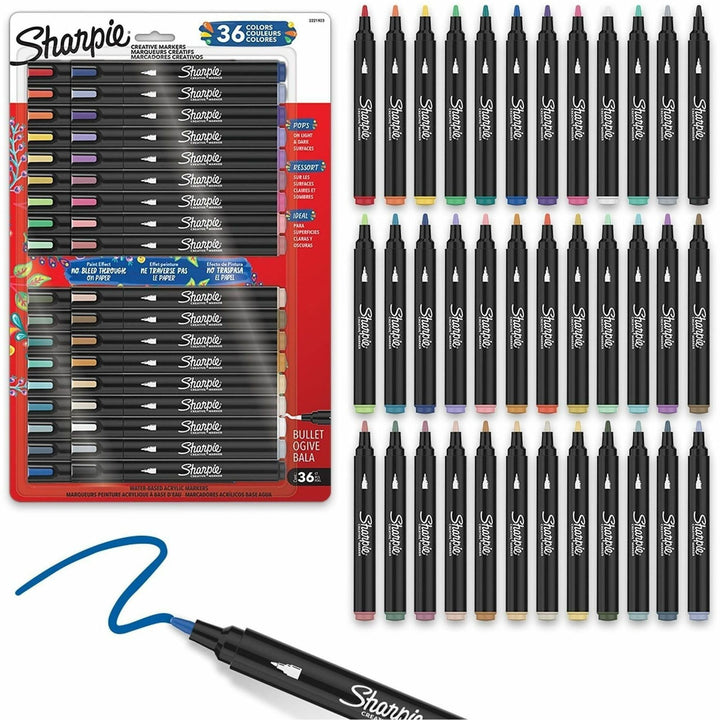 Image of Sharpie 2221923 Creative Markers, Bullet Marker Point, Assorted Ink, Multipurpose, 36 / Pack