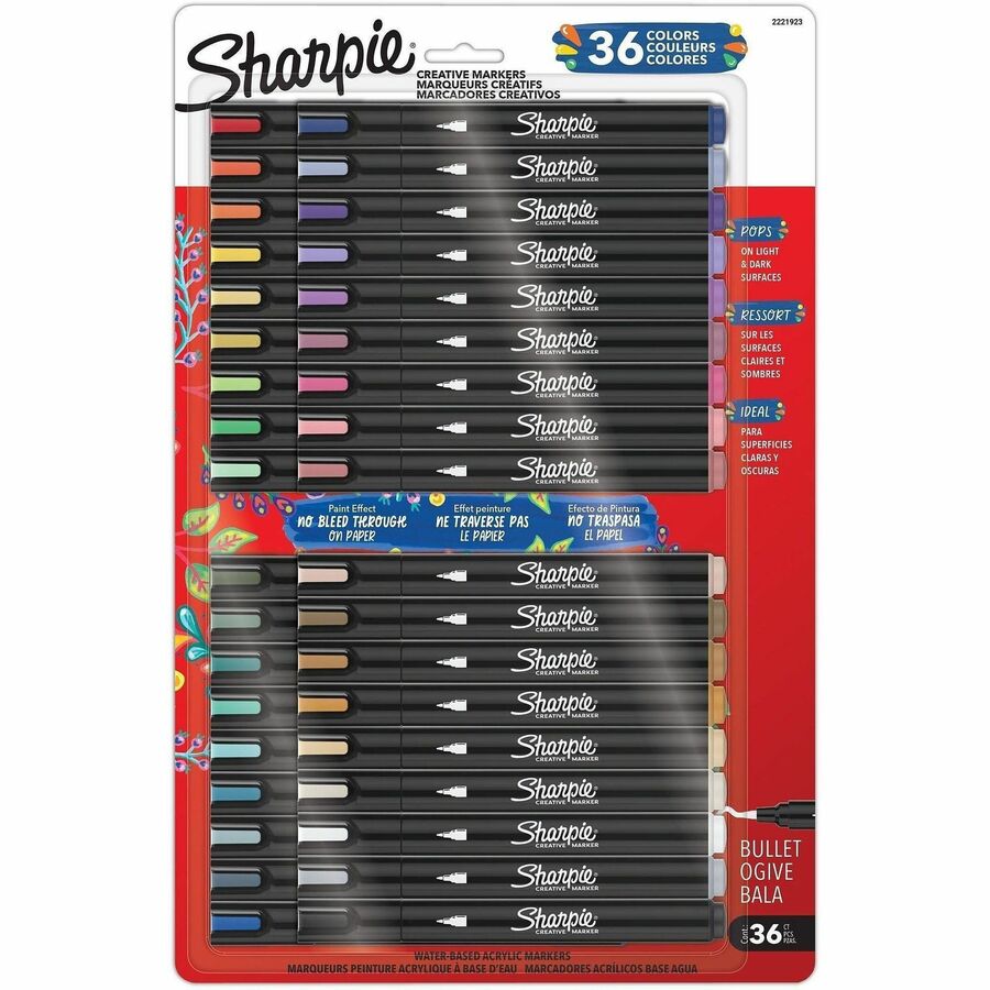 Image of Sharpie 2221923 Creative Markers, Bullet Marker Point, Assorted Ink, Multipurpose, 36 / Pack