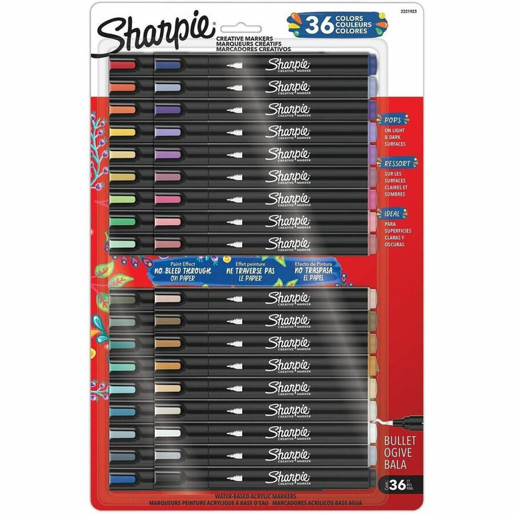Image of Sharpie 2221923 Creative Markers, Bullet Marker Point, Assorted Ink, Multipurpose, 36 / Pack