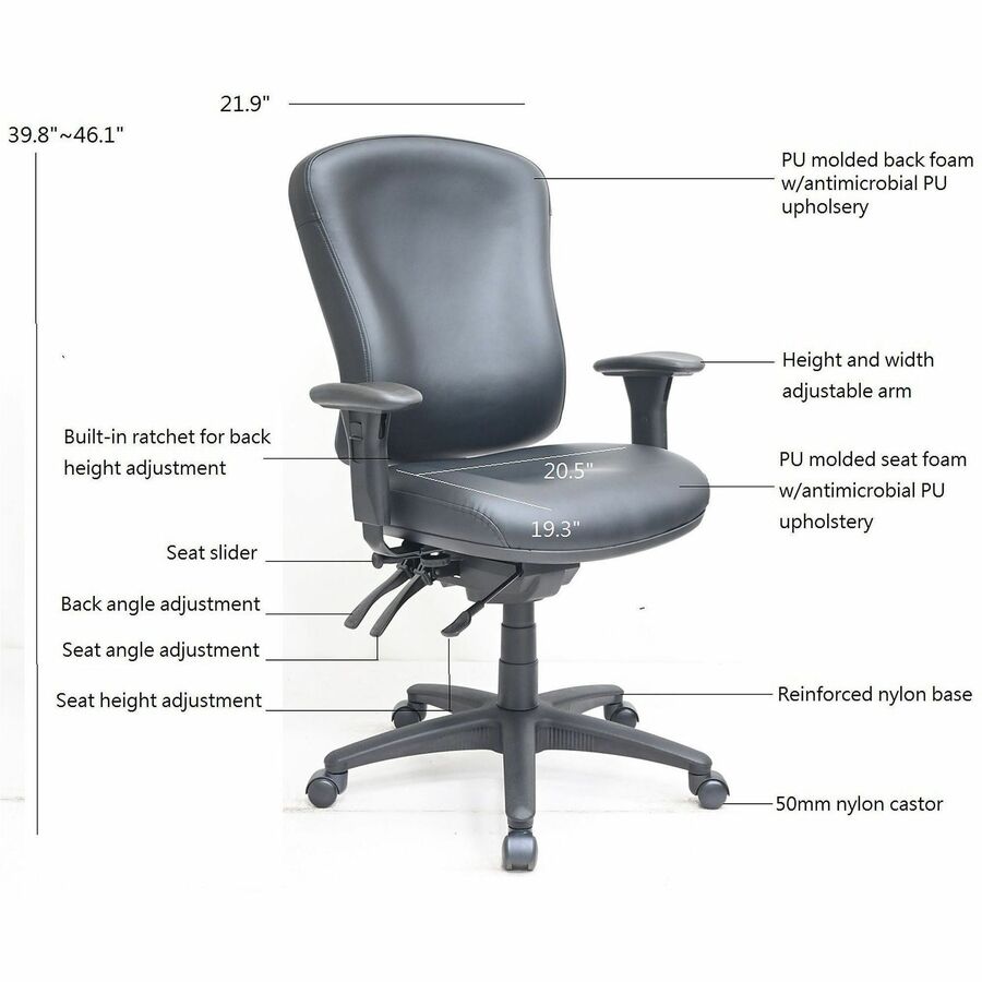 Image of Lorell 66154 Accord Series Managerial Task Chair