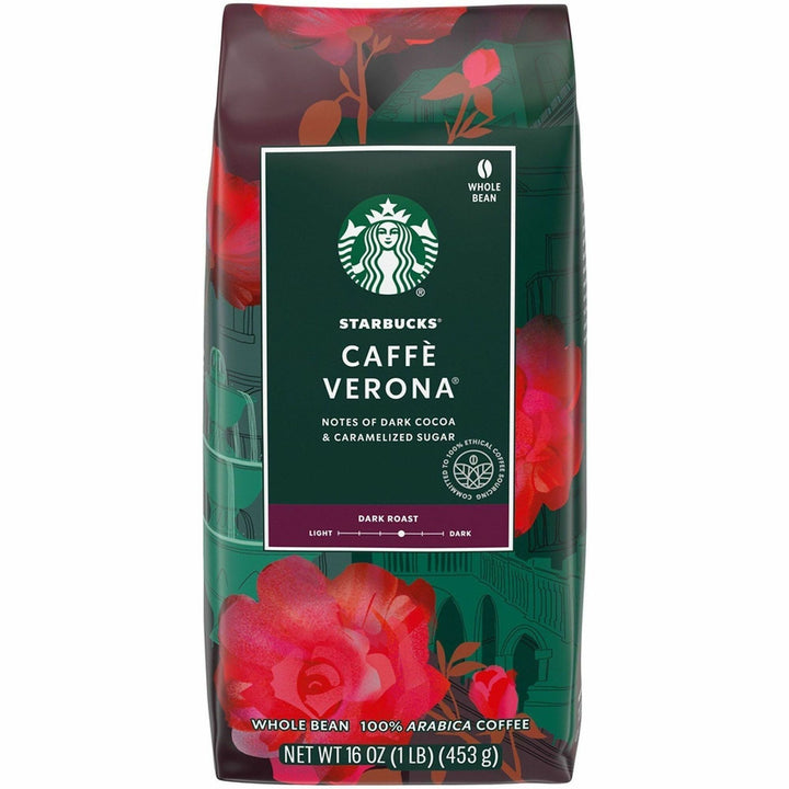 Image of Starbucks 12411949CT Caffe Verona Coffee, Dark, Whole Bean, Caffè Verona, 6 / Carton