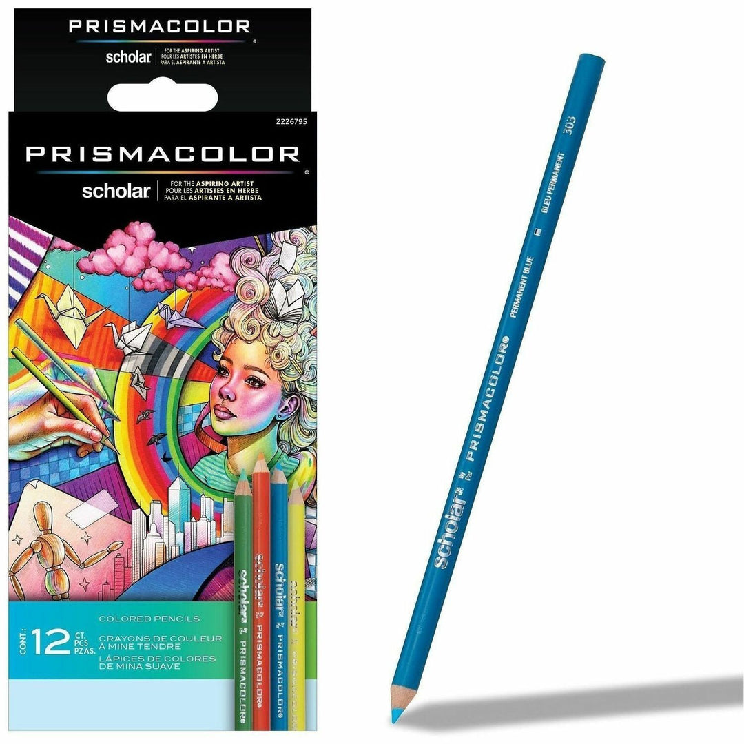 Image of Prismacolor 2226795 Scholar Colored Pencils, Assorted Lead, 12 / Pack