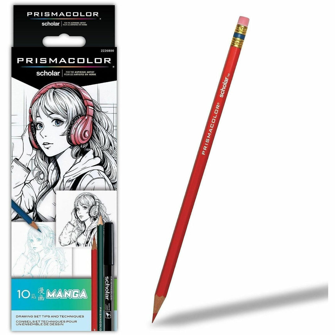 Image of Prismacolor 2226800 Scholar Manga Art Set, Assorted Lead, 2H, 2B, 4B, 6B, 10 / Pack