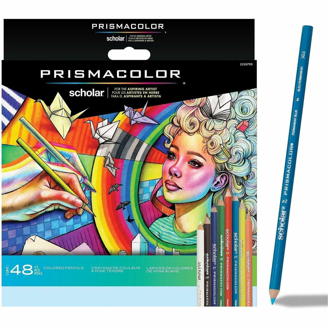 Image of Prismacolor 2226799 Scholar Colored Pencils, Assorted Lead, 48 / Pack