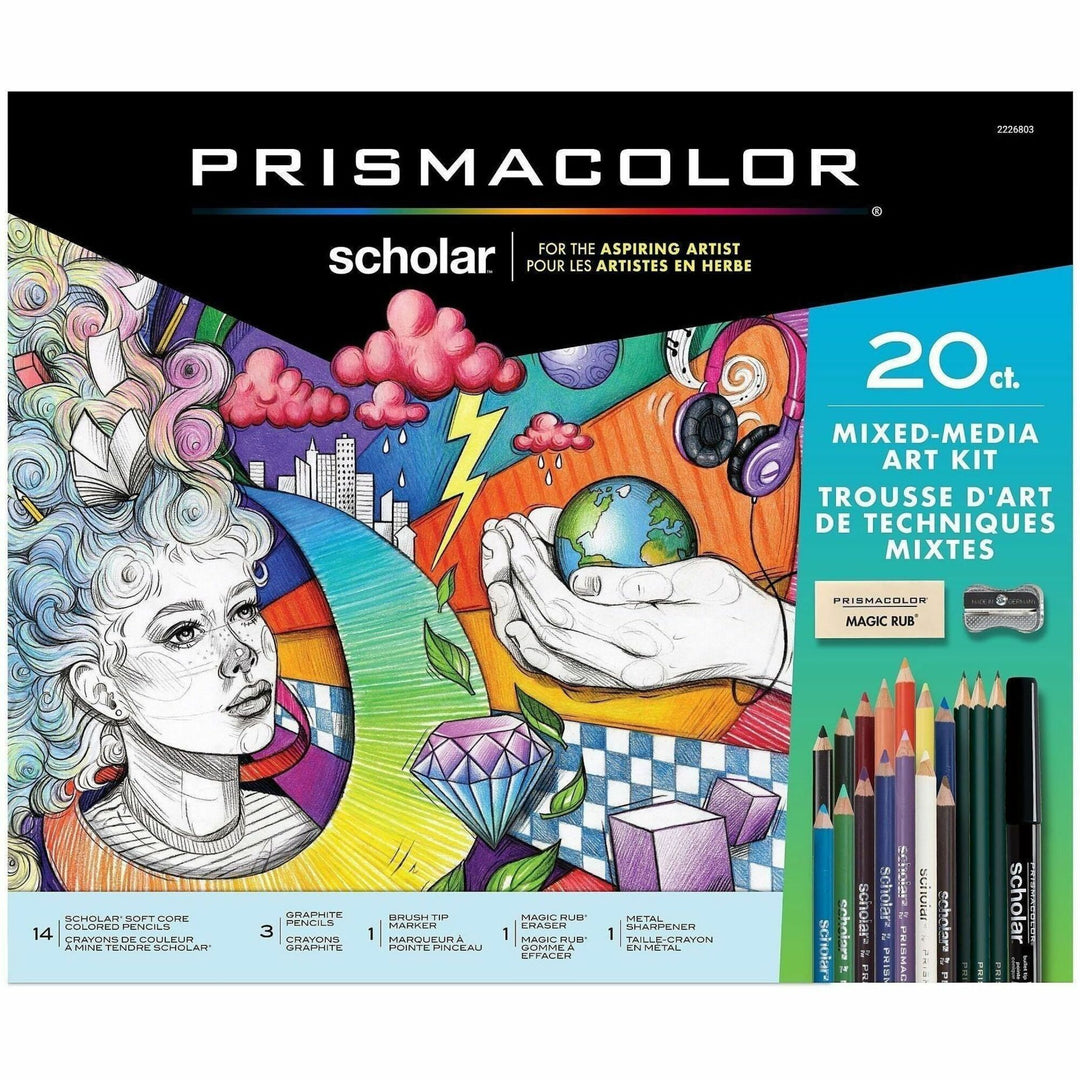 Image of Prismacolor 2226803 Scholar Mixed Media Art Set, 20 / Pack