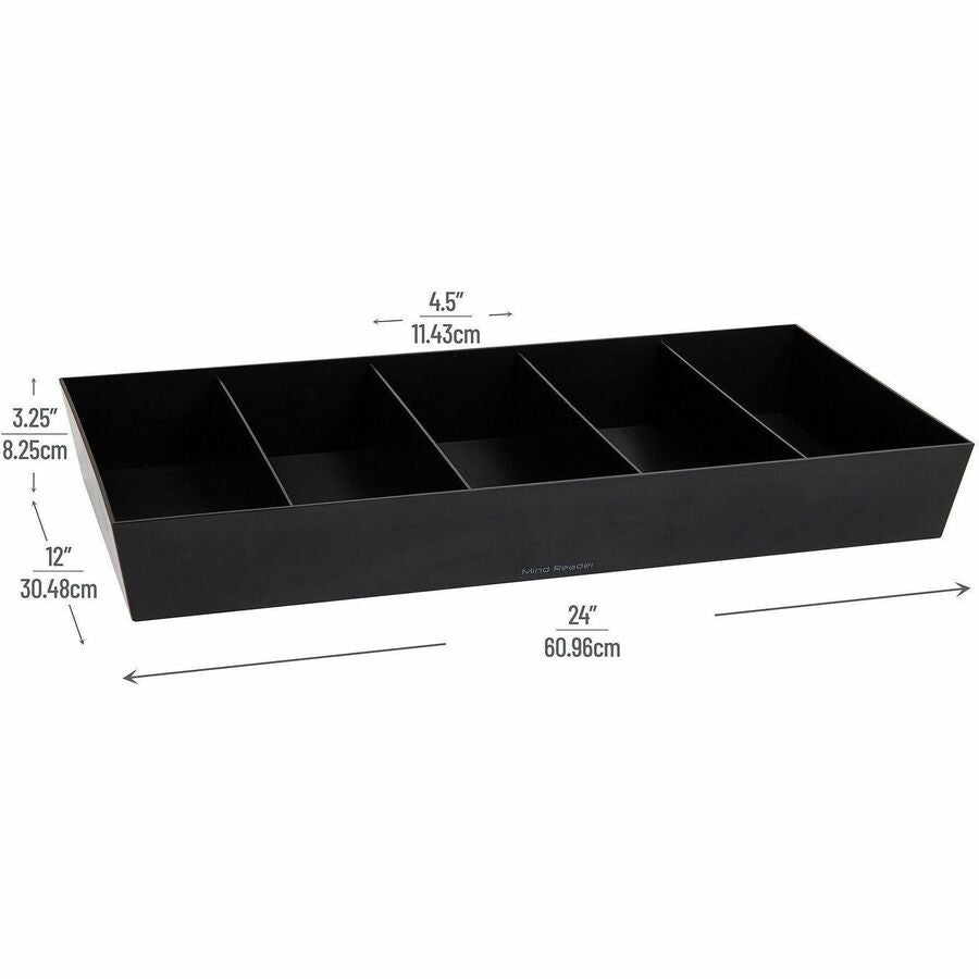 Image of Mind Reader SNACKORGTCT 5-Compartment Snack Organizer, 5 Compartment(s), Lightweight, Black, 5 / Carton